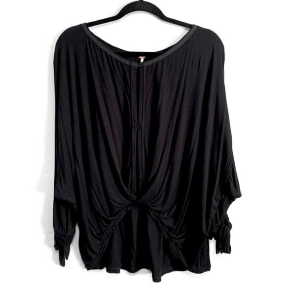 FREE PEOPLE Keepin On Black Twist Front Top Peekaboo Front Size XS - Picture 4 of 4